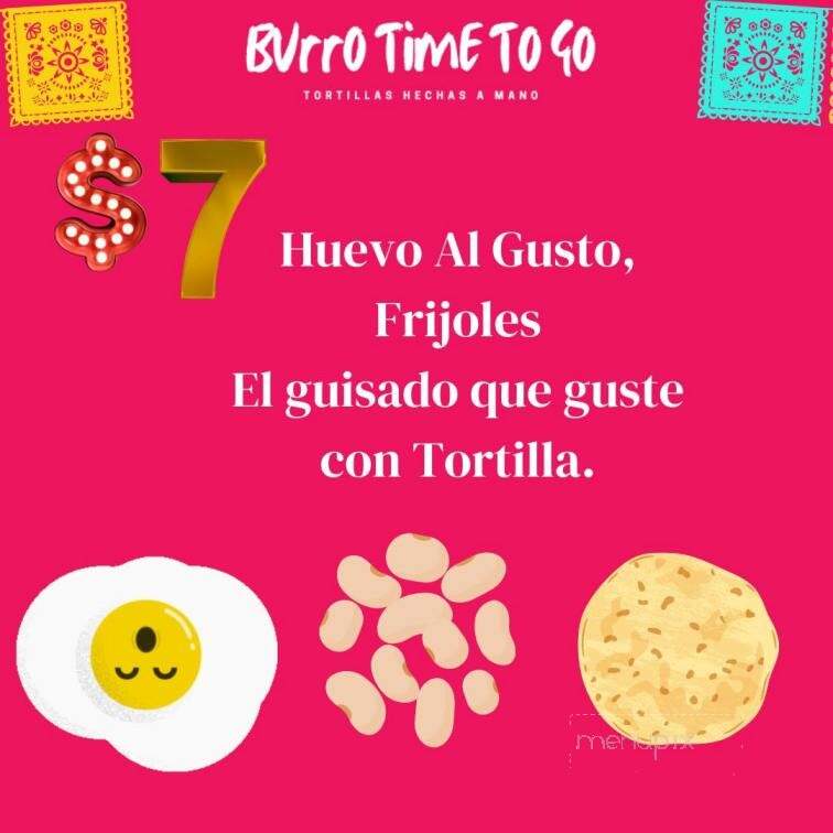 Burro Time - El Paso, TX menu_pic