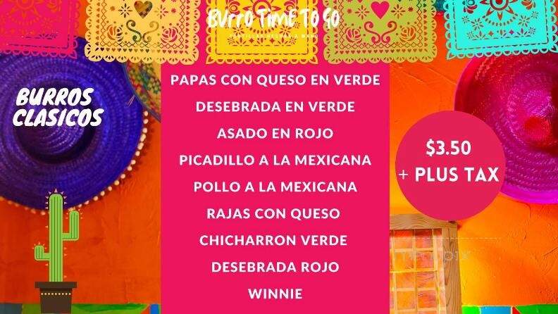 Burro Time - El Paso, TX menu_pic