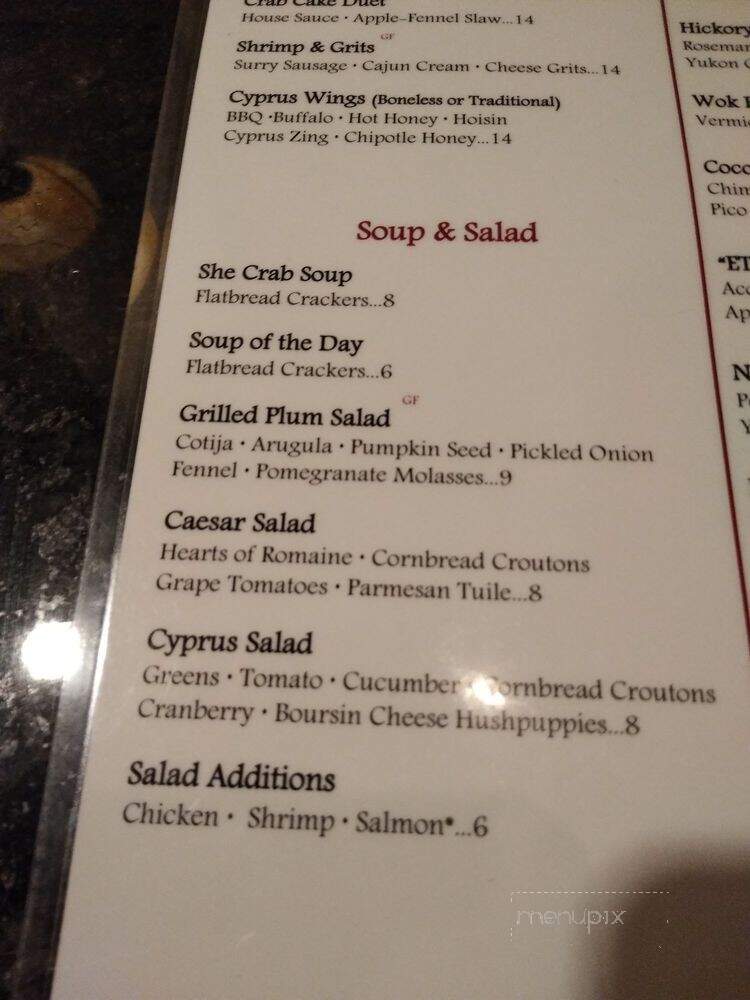 Cyprus Grille - Hampton, VA menu_pic