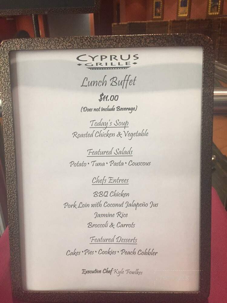 Cyprus Grille - Hampton, VA menu_pic