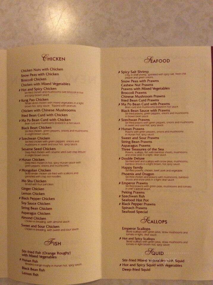 New Garden Restaurant - Pullman, WA menu_pic