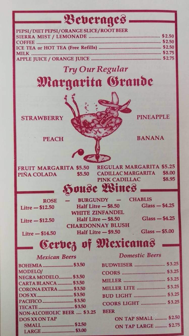 Los Gallos - Placentia, CA menu_pic