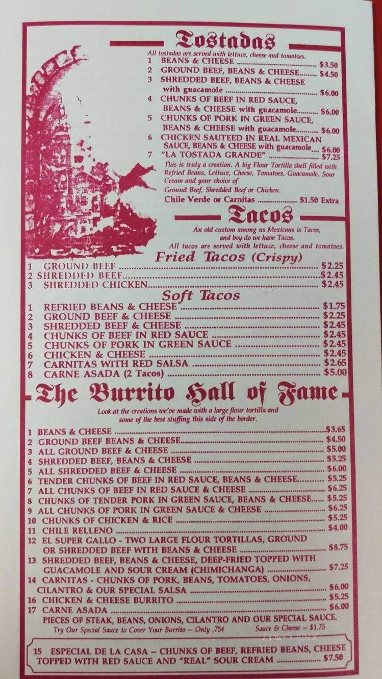 Los Gallos - Placentia, CA menu_pic