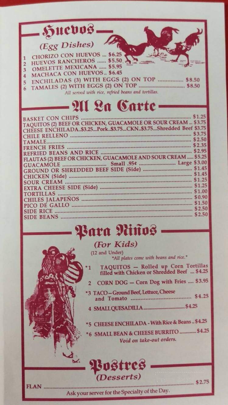 Los Gallos - Placentia, CA menu_pic