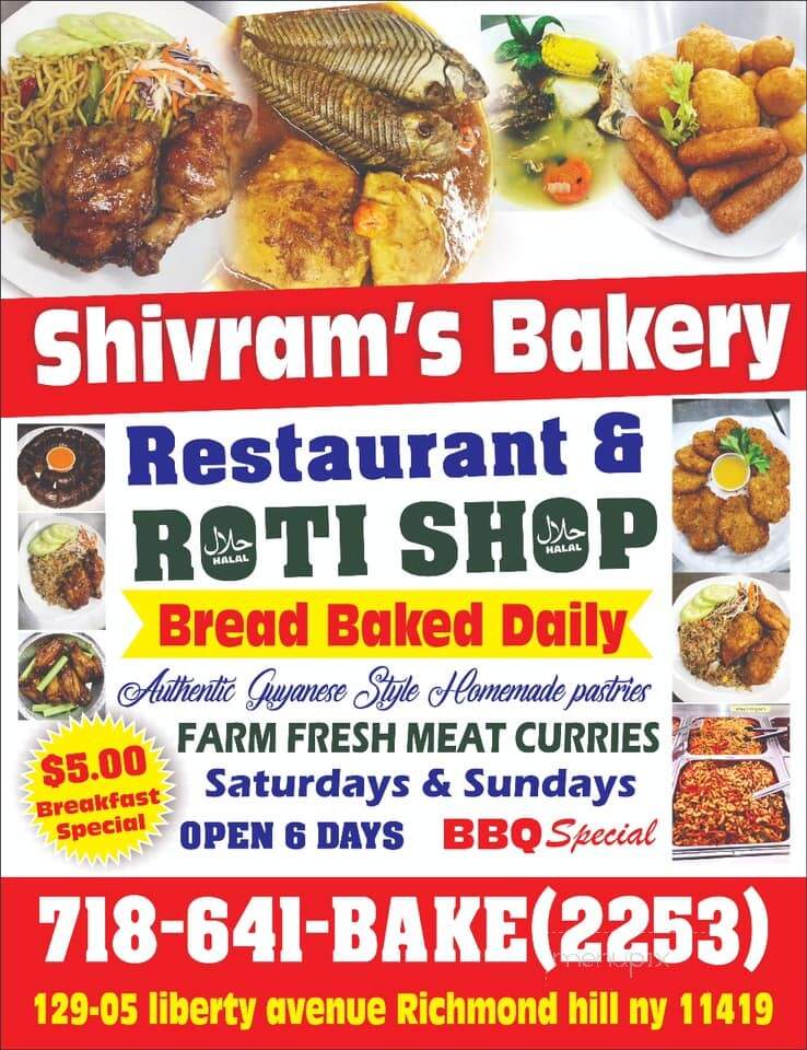 Shivram's Bakery - South Richmond Hill, NY menu_pic