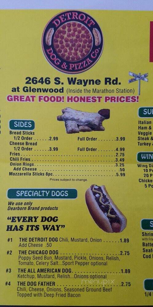 Detroit Dog & Pizza Co - Westland, MI menu_pic