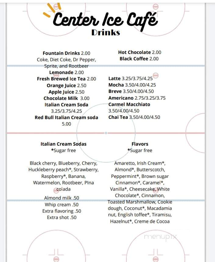 Center Ice - Belgrade, MT menu_pic