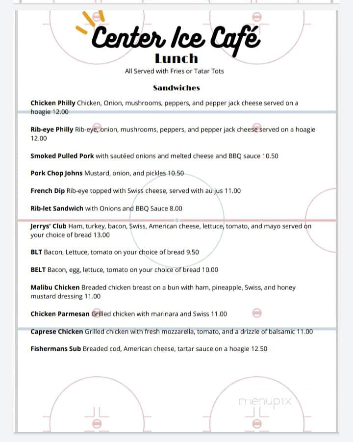 Center Ice - Belgrade, MT menu_pic