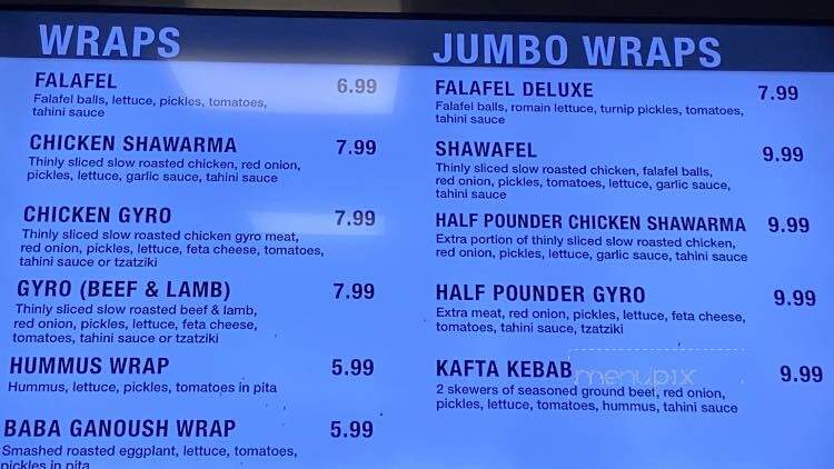 Falafel Express - Beaverton, OR menu_pic