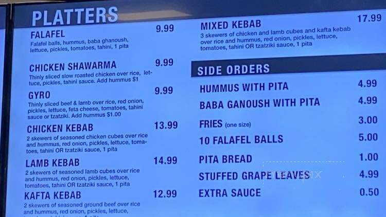 Falafel Express - Beaverton, OR menu_pic