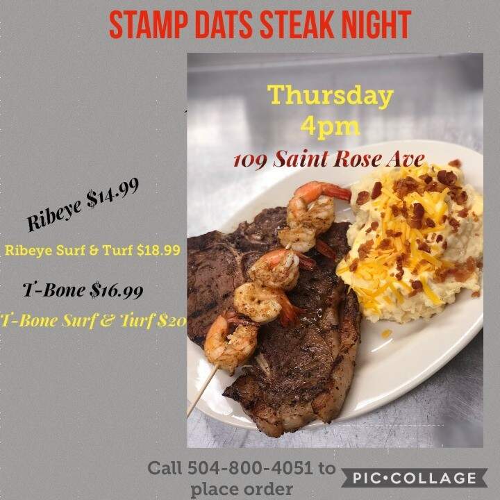 Stamp Dat Seafood - Des Allemands, LA menu_pic