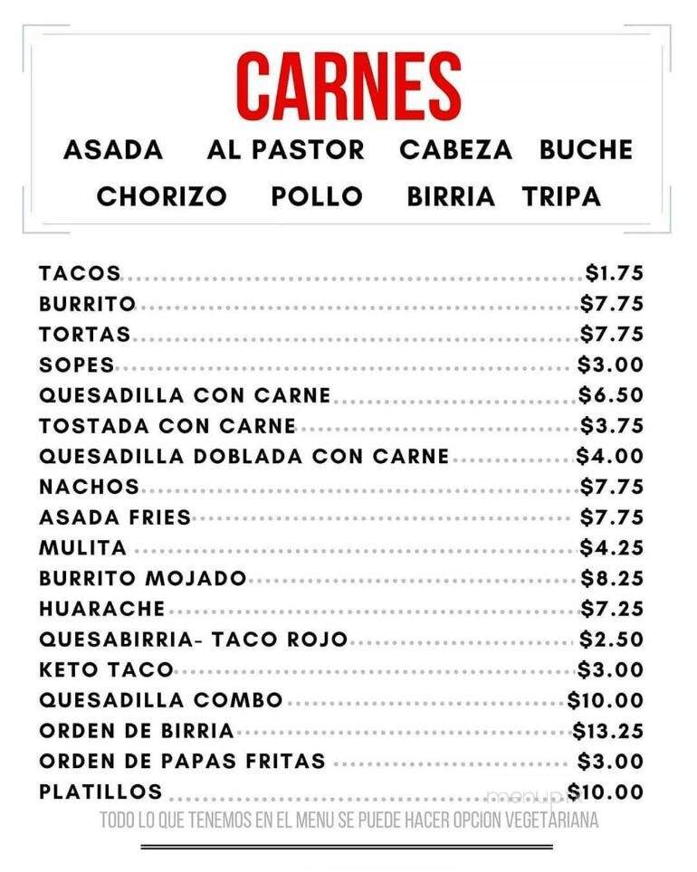 Tacos La Madrina - Hesperia, CA menu_pic