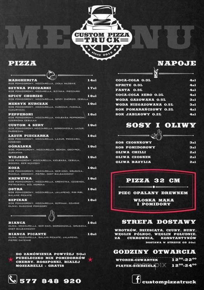 Custom Pizza Truck - Las Vegas, NV menu_pic
