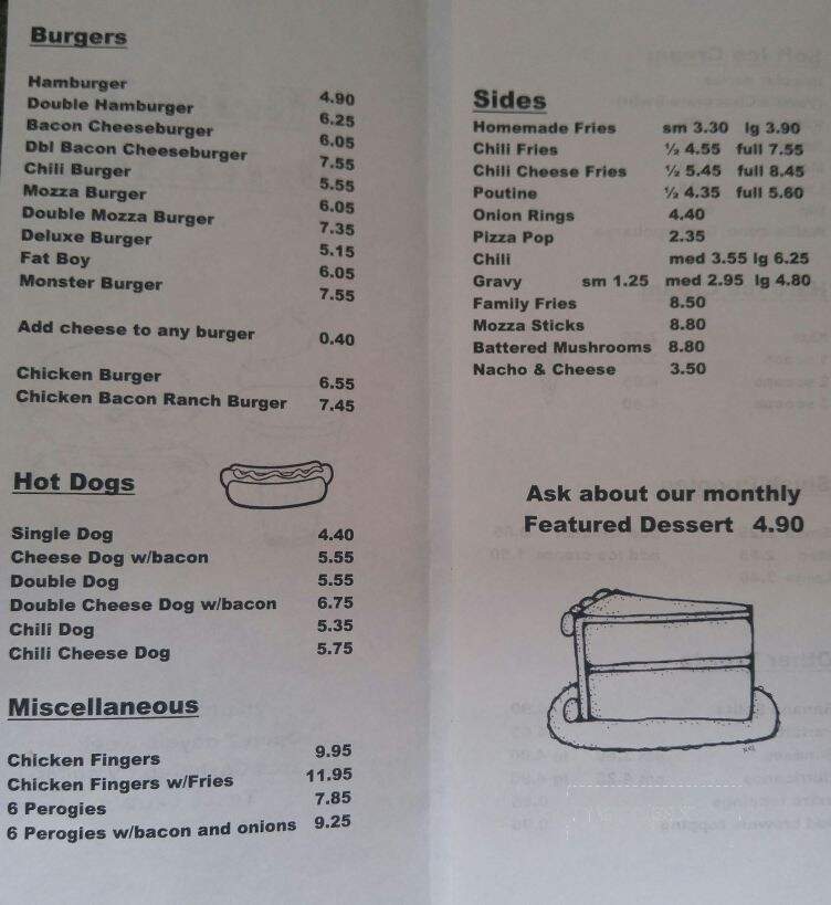 Brian's Drive Inn - Lorette, MB menu_pic