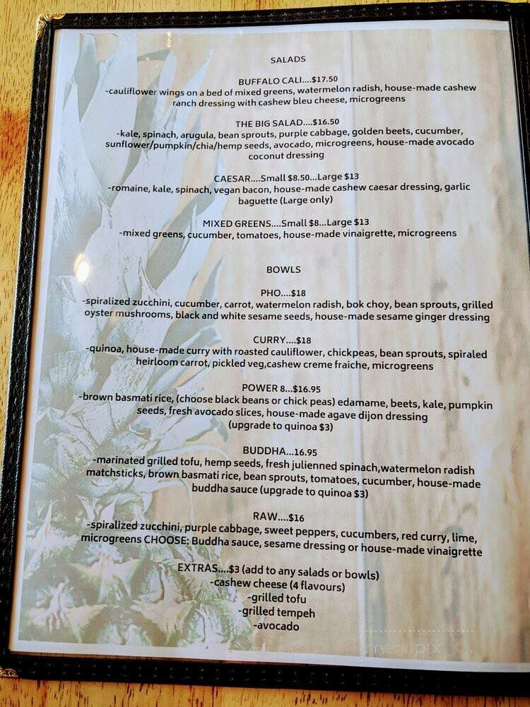 Root 8 - Lincoln, ON menu_pic