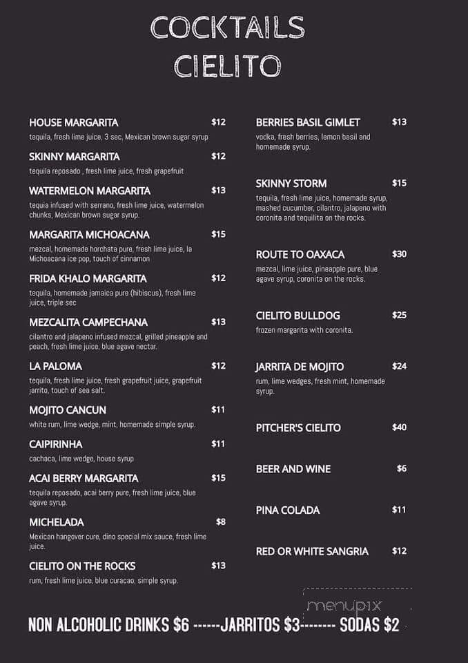Cielito NYC - Astoria, NY menu_pic