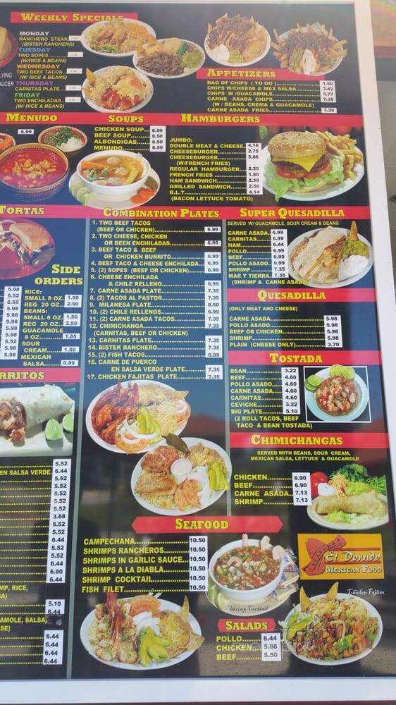 El Dorado Mexican Food - Temecula, CA menu_pic