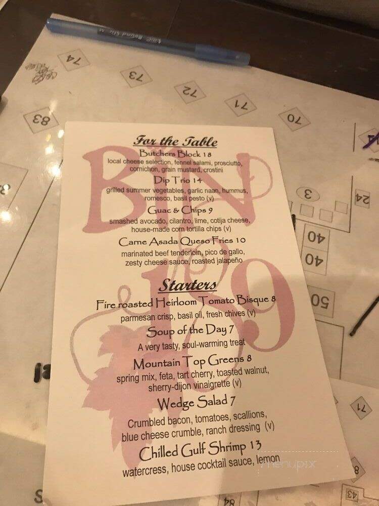 Bin 189 - Lake Arrowhead, CA menu_pic