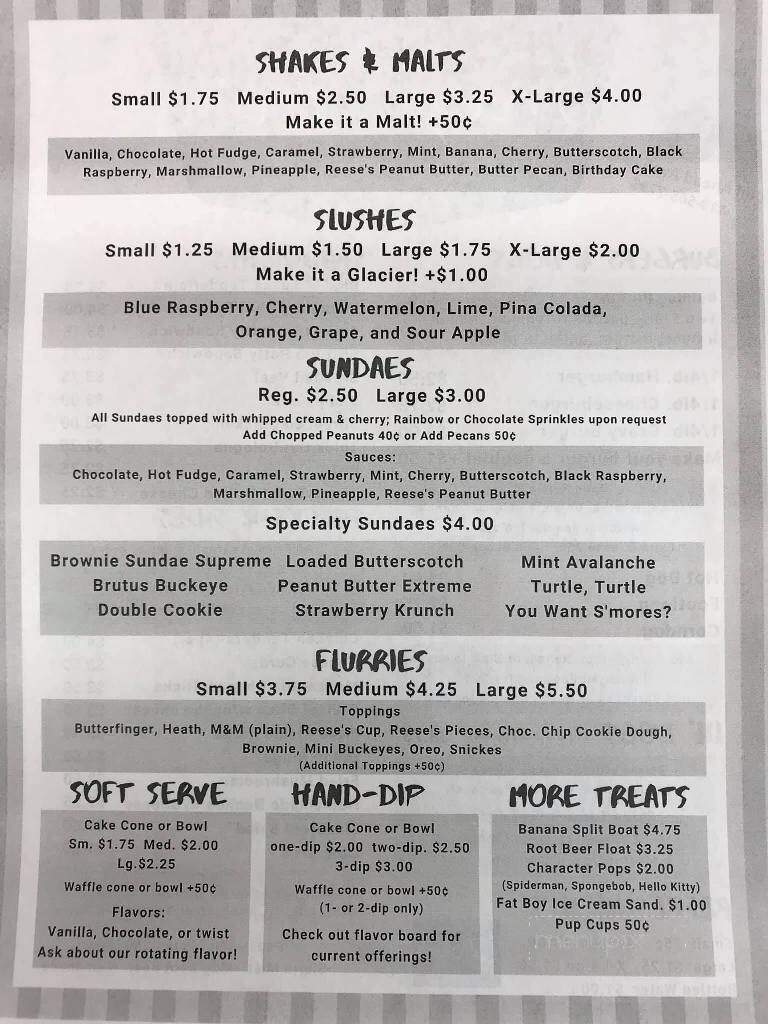 Freezer Fresh Drive-In - Crestline, OH menu_pic