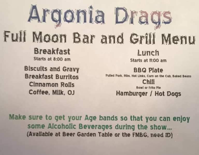 Full Moon Saloon - Argonia, KS menu_pic