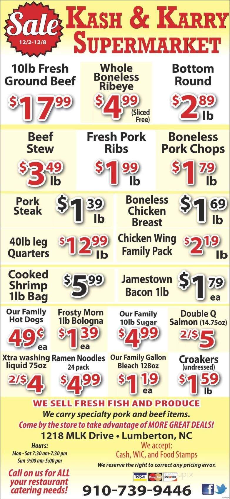 Kash & Karry Cafe - Lumberton, NC menu_pic