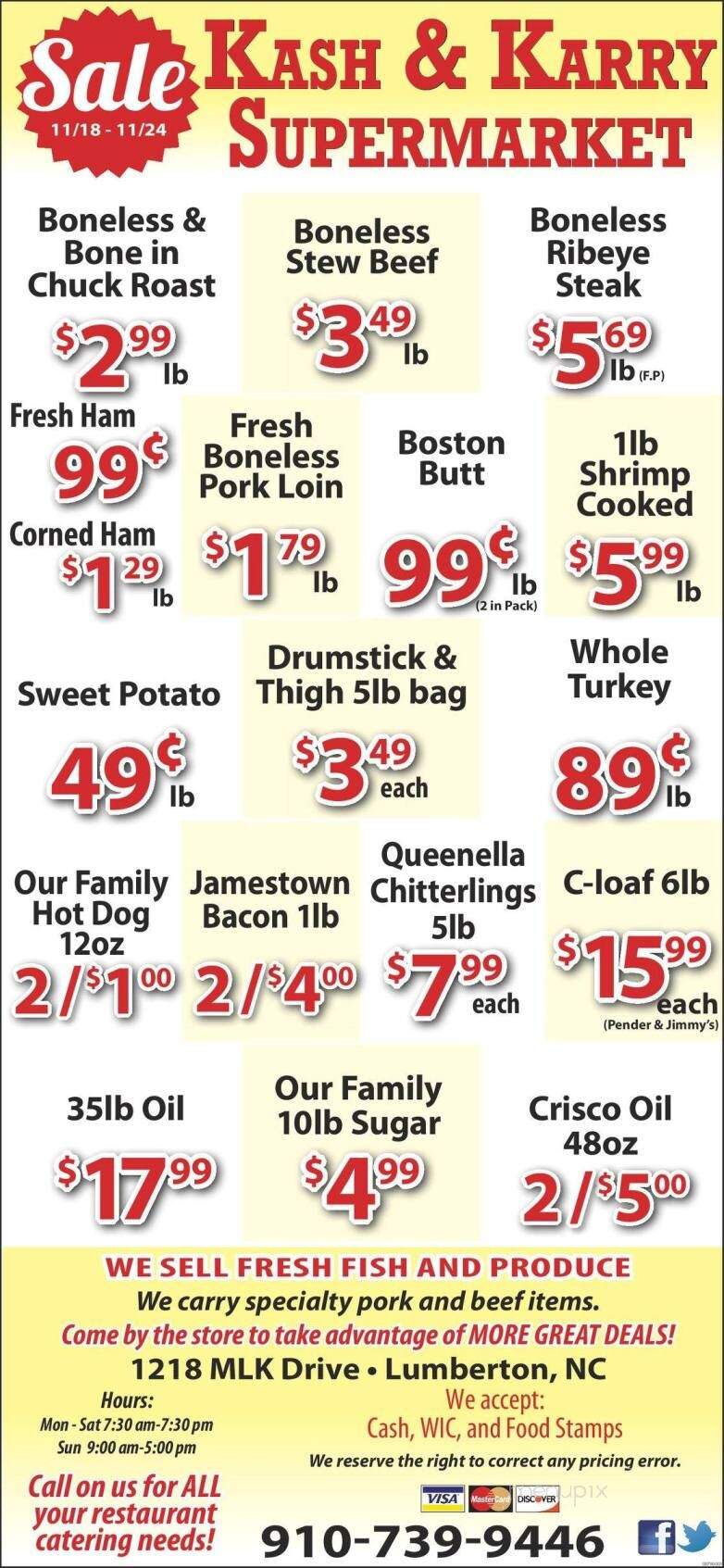 Kash & Karry Cafe - Lumberton, NC menu_pic