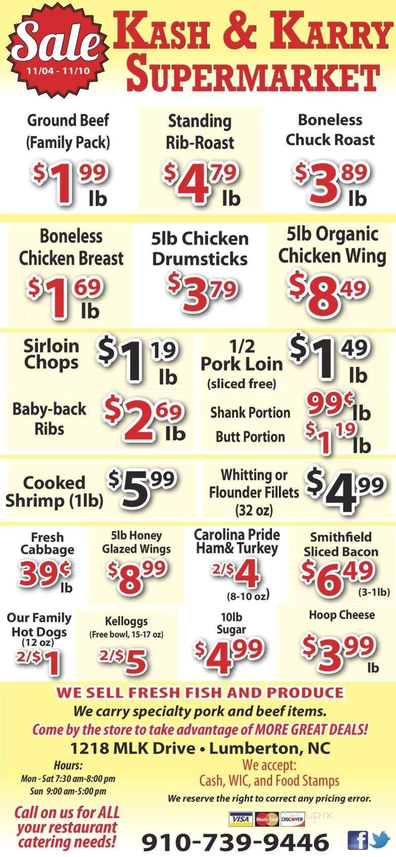 Kash & Karry Cafe - Lumberton, NC menu_pic