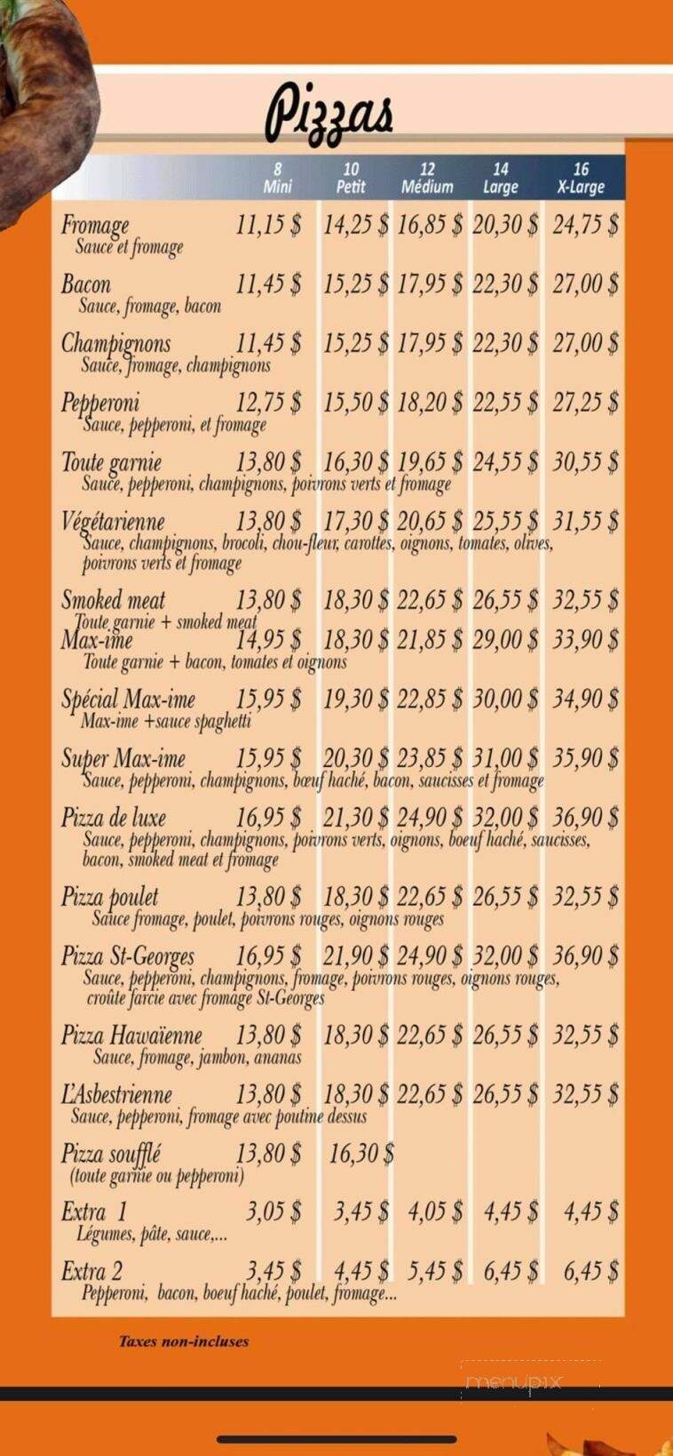 Resto Max-Ime 2002 - Asbestos, QC menu_pic