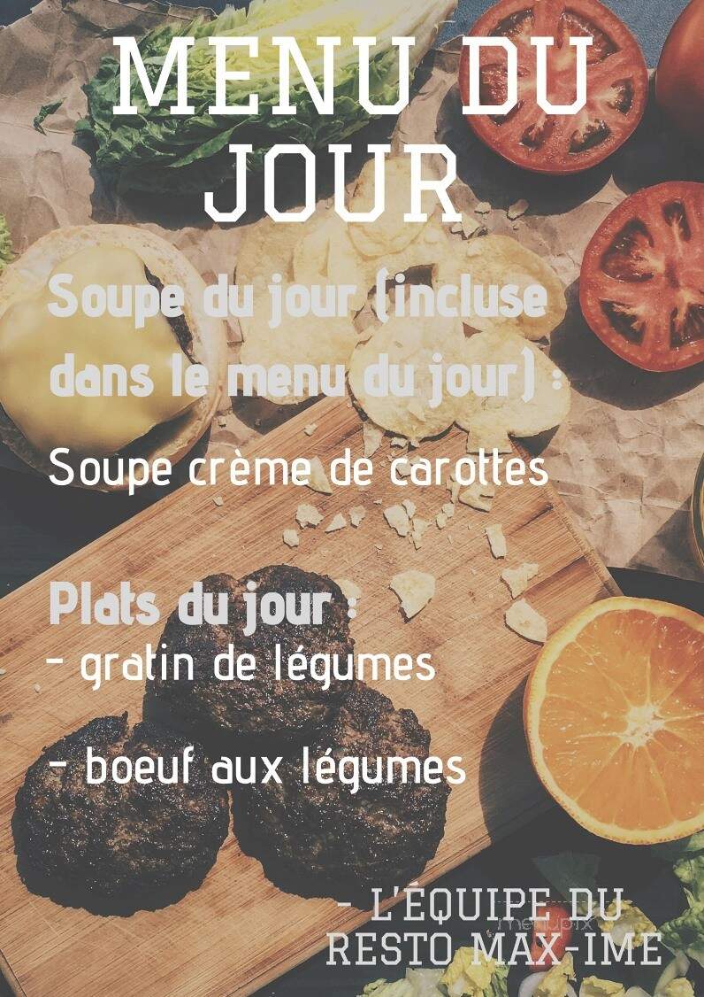 Resto Max-Ime 2002 - Asbestos, QC menu_pic