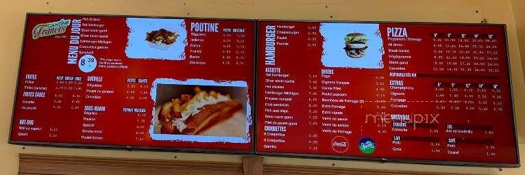 Cantine Francis Enr - Mont-Joli, QC menu_pic