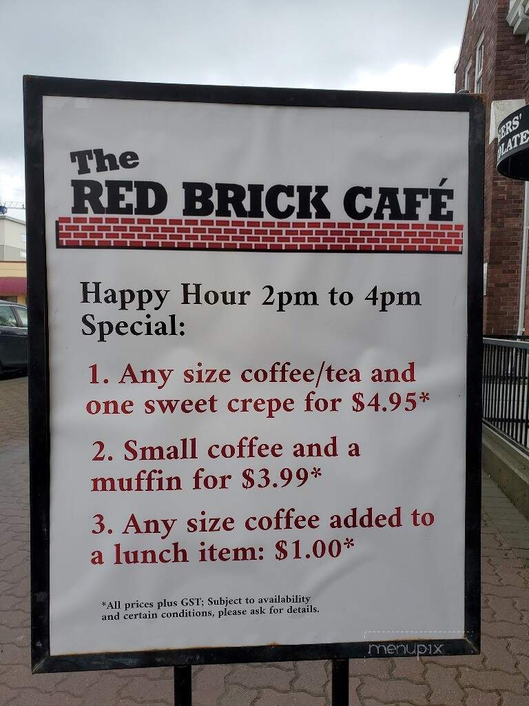 Red Brick Cafe - Sidney, BC menu_pic