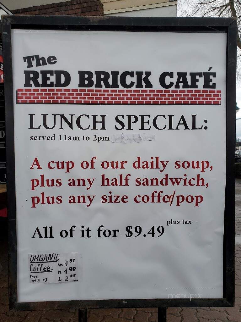 Red Brick Cafe - Sidney, BC menu_pic