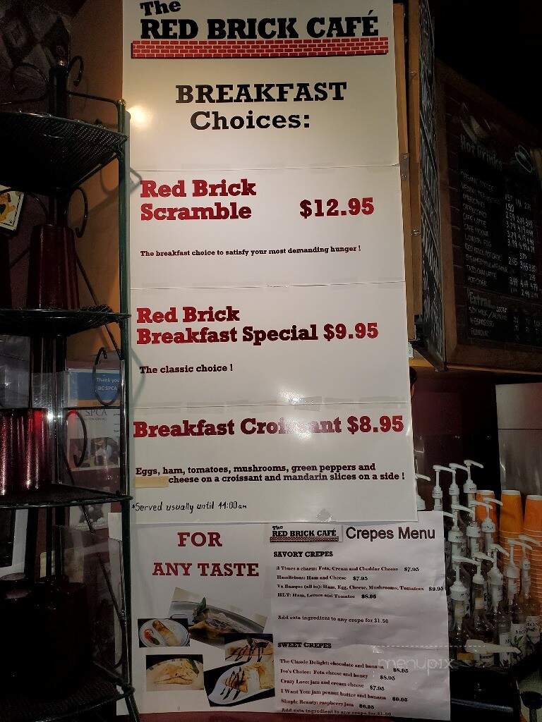 Red Brick Cafe - Sidney, BC menu_pic