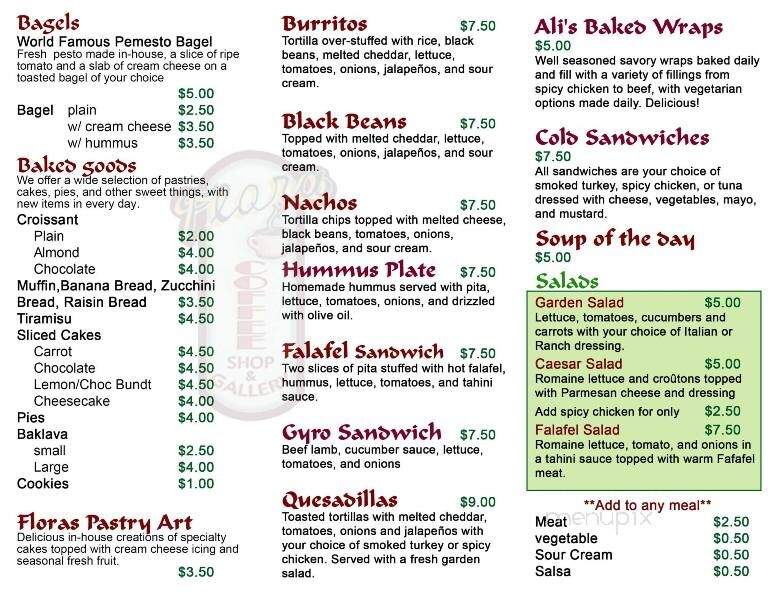 Flora Gallery & Coffee Shop - New Orleans, LA menu_pic