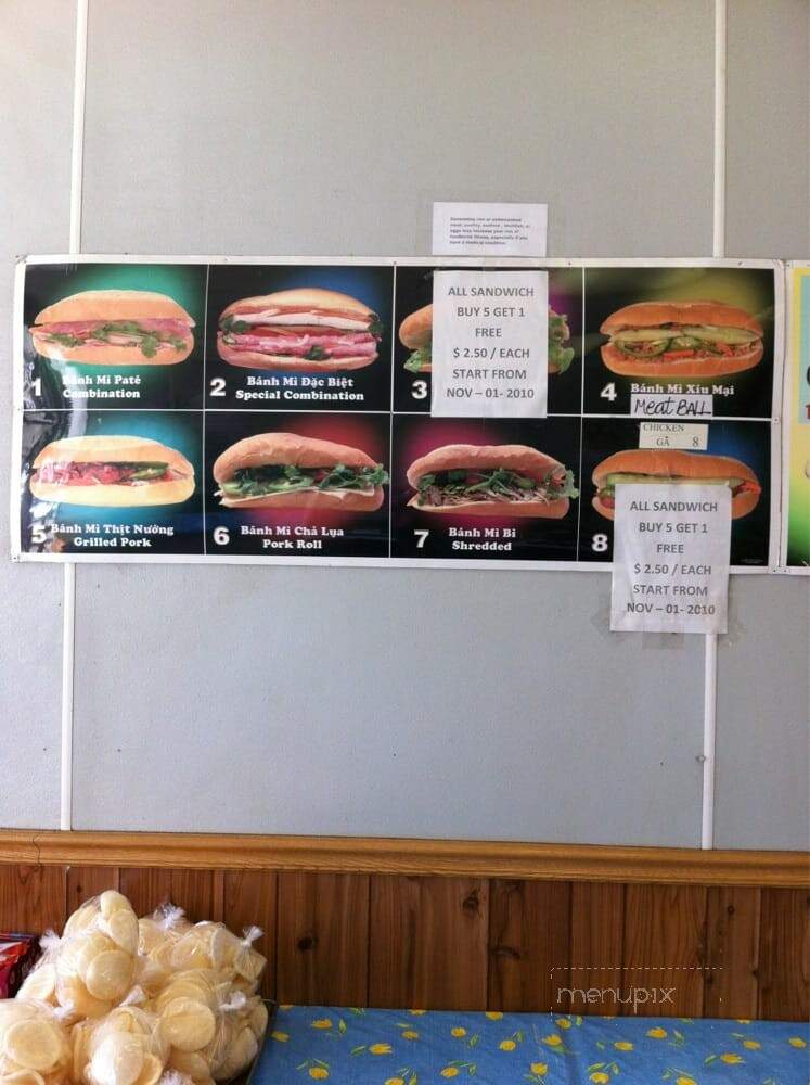 Ba Lee Sandwich Shop - Carrollton, TX menu_pic