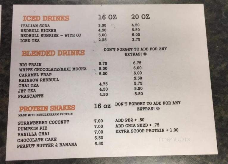 Klondike Coffee - Valdez, AK menu_pic