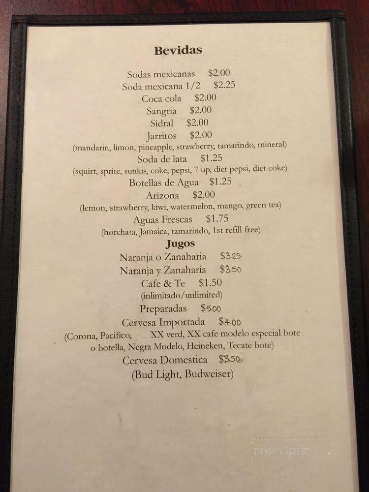 La Paloma - San Bruno, CA menu_pic