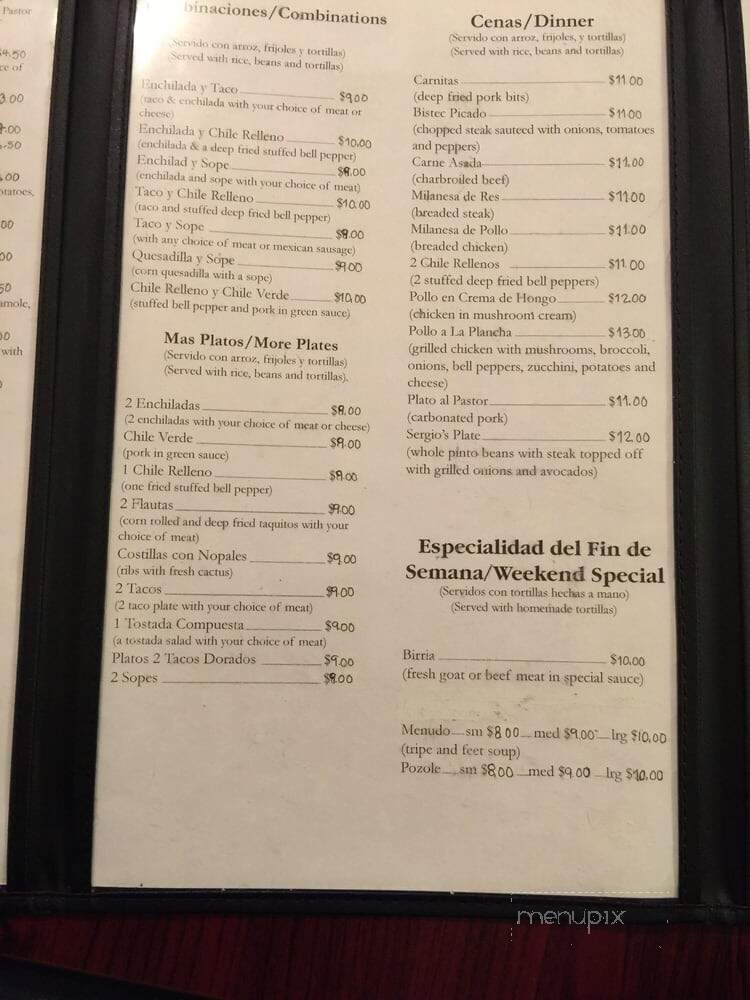 La Paloma - San Bruno, CA menu_pic