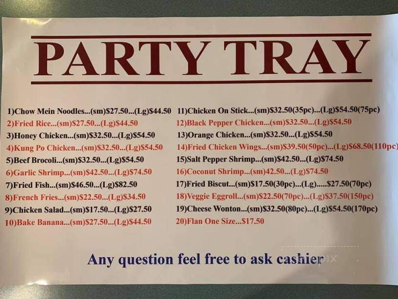 King Buffet - Visalia, CA menu_pic