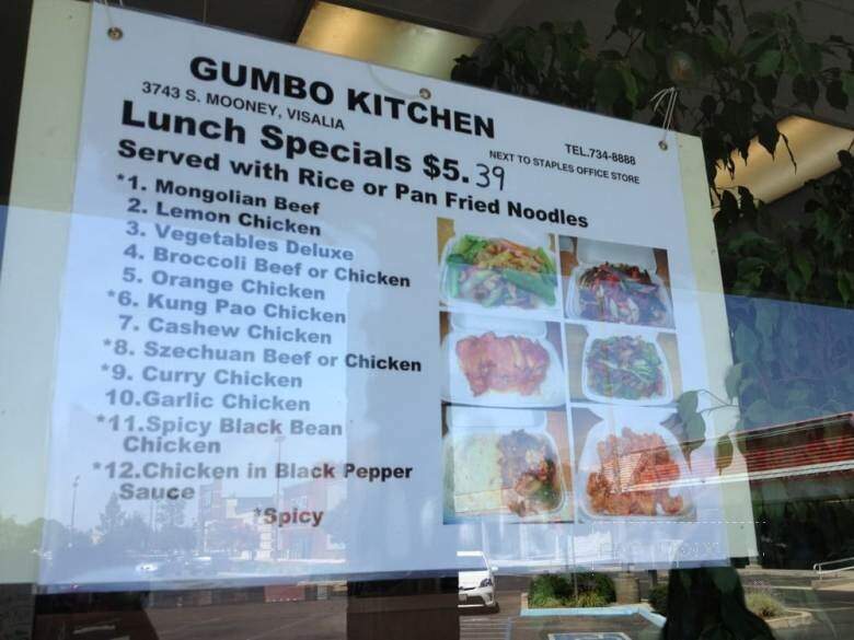 Gumbo Kitchen Chinese Food - Visalia, CA menu_pic