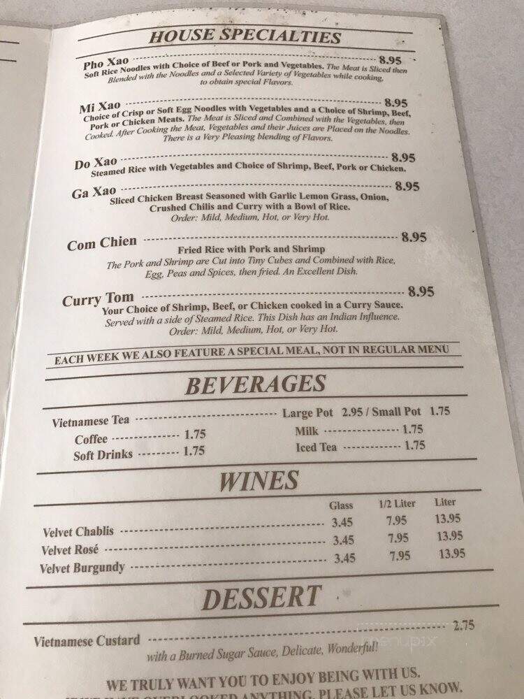 Nam's Red Door Vietnamese - San Pedro, CA menu_pic