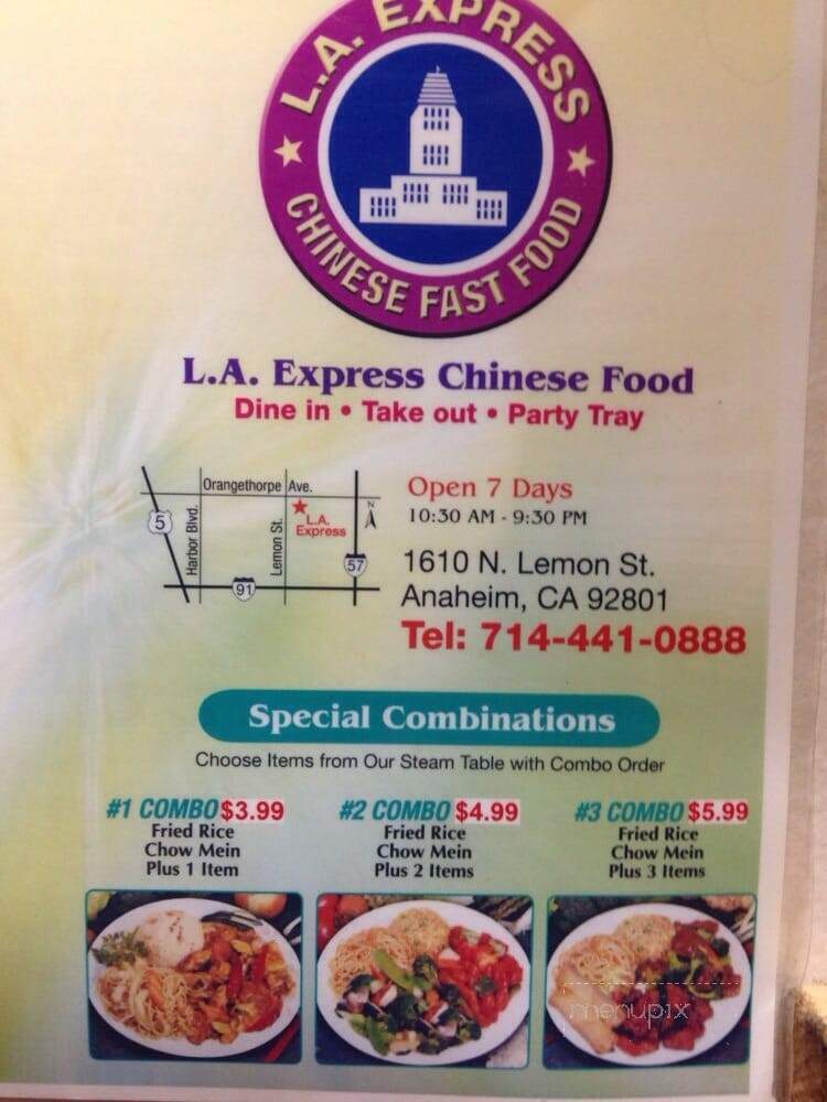 L A Express - Anaheim, CA menu_pic