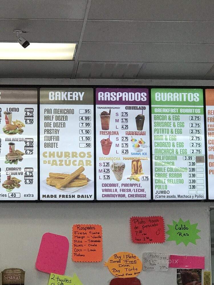 Raspados Ave - Brawley, CA menu_pic