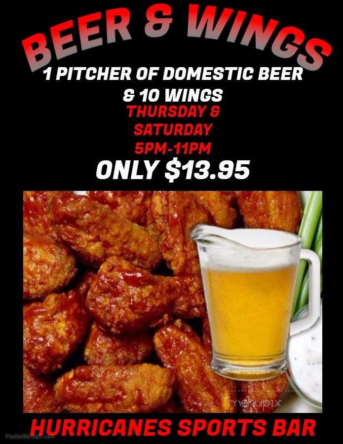 Hurricanes Sports Bar - Port Richey, FL menu_pic