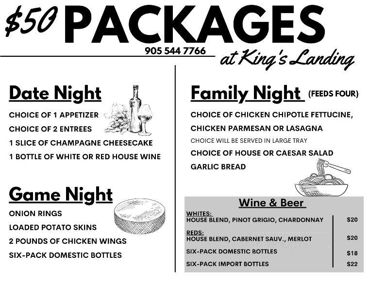 The Landing Restaurant - Hamilton, ON menu_pic