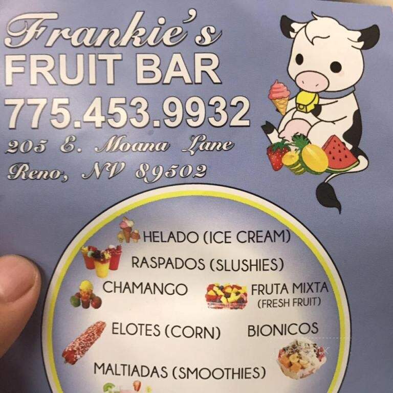 Frankie's Fruit Bar - Reno, NV menu_pic
