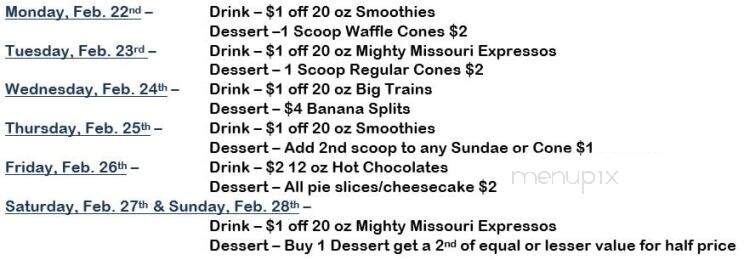Bee's Cafe - Hazen, ND menu_pic