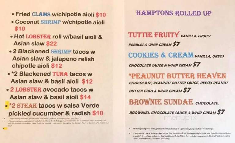 Shuckers - Eastport, NY menu_pic