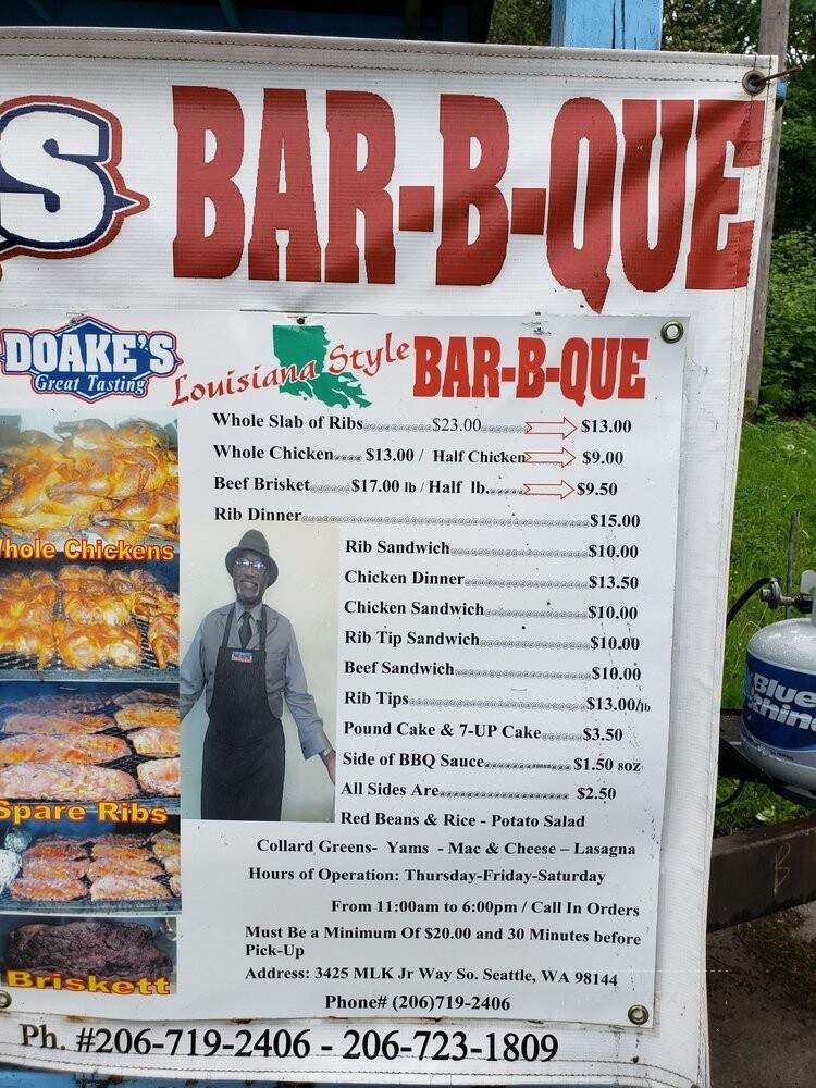 Doake's Barbeque - Seattle, WA menu_pic