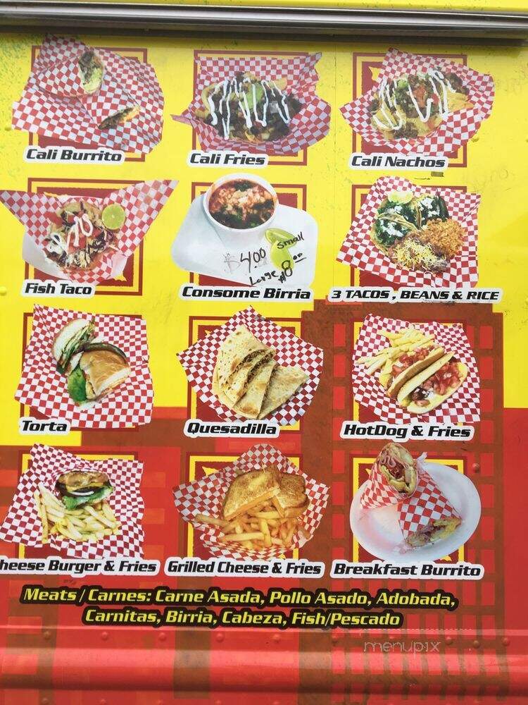 The Cali Food Truck II - San Marcos, CA menu_pic